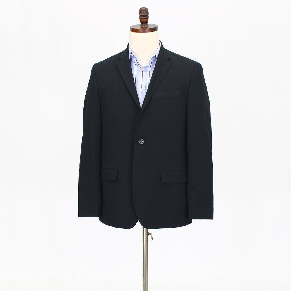 Ben Sherman 40R Black Solid 2-Button Sport Coat Blazer Jacket T716